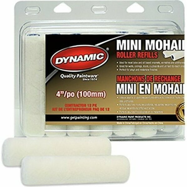 Dynamic 4 in. x 3/16 in. 100mm x 4mm Mohair Mini Roller, 12PK 05408